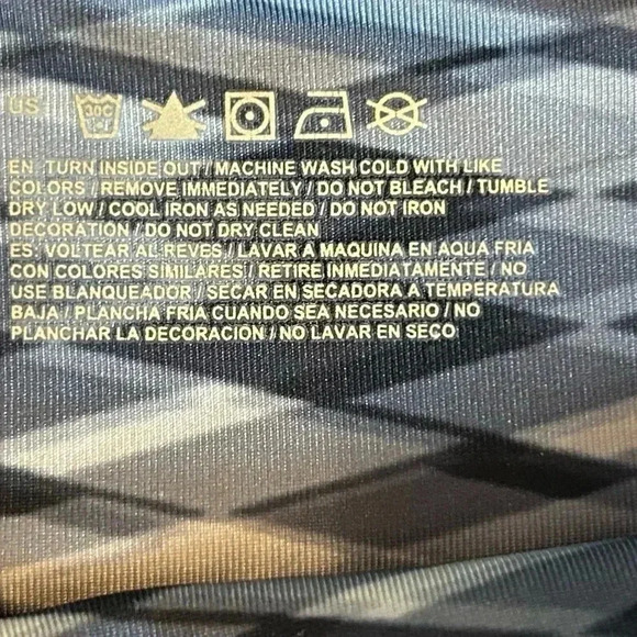 Head Women’s Tight Fit Leggings Geometric Patterned Blue Gray Size Medium EUC - Picture 7 of 13